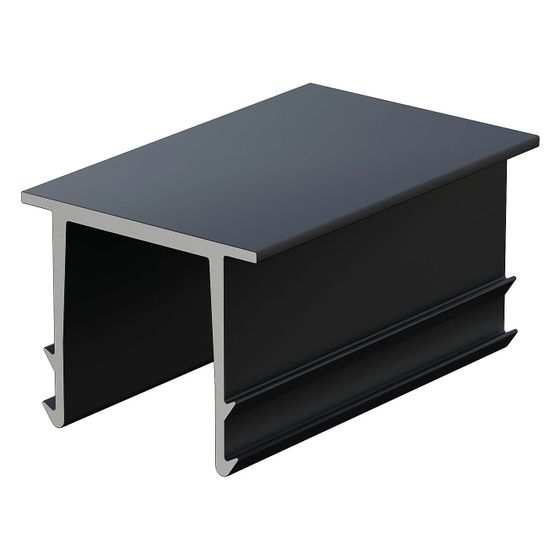 sflex Abdeckkappe ST-AK, passend zu Schiene ST-AK13/60, Aluminium, Schwarz