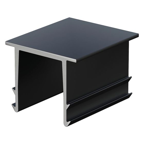 sflex Abdeckkappe ST-AK, passend zu Schiene ST-AK7/47, Aluminium, Schwarz