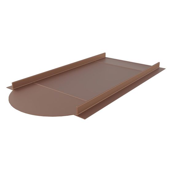 sflex Metalldachplatte Biber Vario, 180x380mm, 0,7mm, Stahlblech verzinkt, Rot