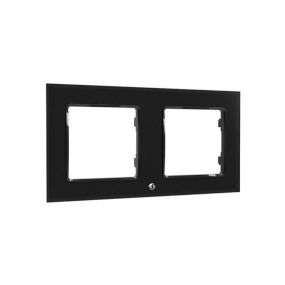 Shelly Wandtaster Rahmen Wall Frame 2, 2-fach, Schwarz
