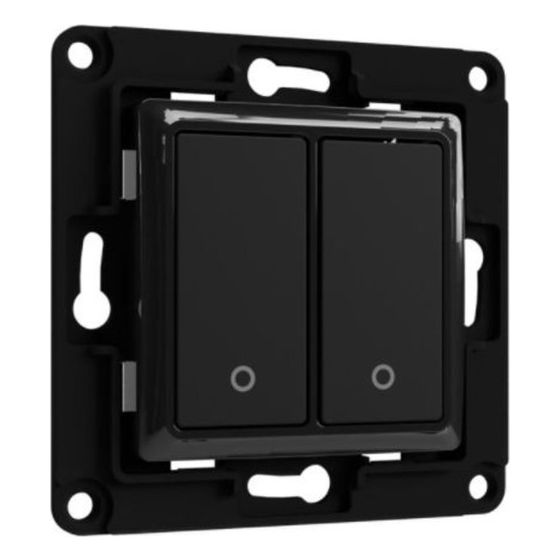 Shelly Wandtaster Wall Switch 2 WS 2 s, Schwarz