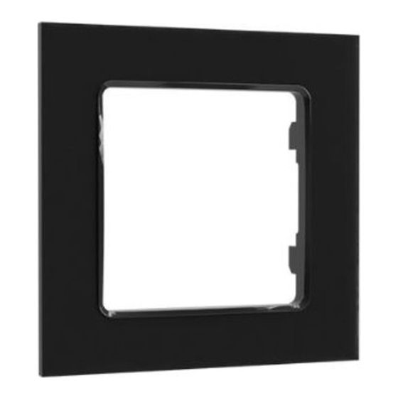 Shelly Wandtaster Rahmen Wall Frame 1-fach, Schwarz, SHELLY_WF_1_S