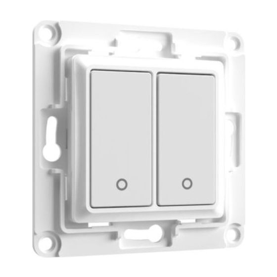 Shelly Wandtaster Wall Switch 2 2-fach, Weiß