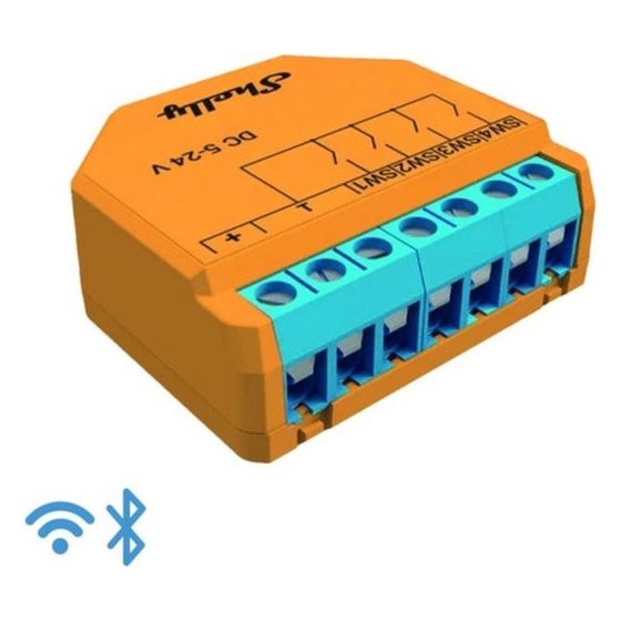 Shelly WLAN-Controller Plus i4 DC, 4 digitale Eingänge, ESP32 Prozessor