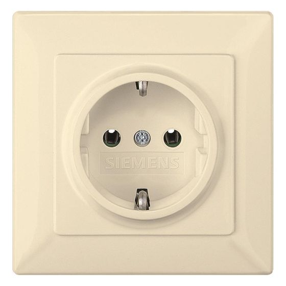 Siemens DELTA line Schutzkontaktsteckdose 16A 250V Unterputz glänzend Weiß 70x70x45mm 5UB1581