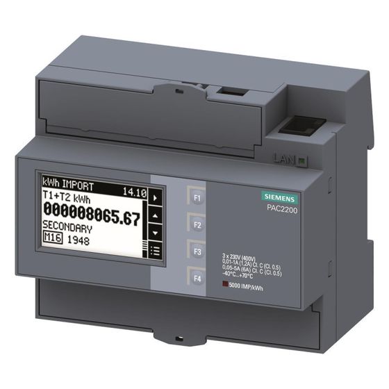 Siemens SENTRON 7KM PAC2200 Messgerät elektronisch Zweitarif Modbus 6TE IP40 7KM2200-2EA30-1JA1