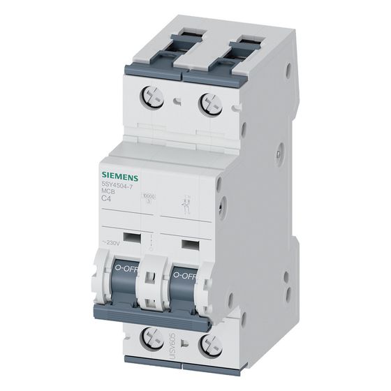 Siemens Leitungsschutzschalter SENTRON 5SY4504-7 2-polig C 4A 10kA 70mm