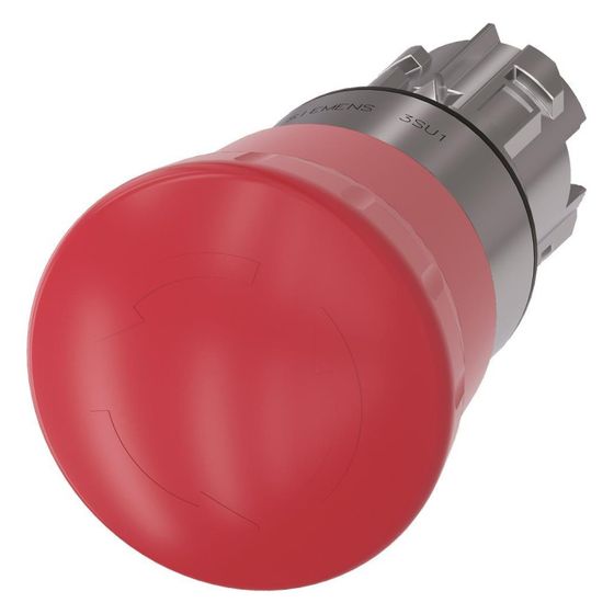 Siemens Not-Halt-Pilzdrucktaster 22,3mm rot verrastend Dreh-Entriegelung 40mm 3SU10501HB200AA0