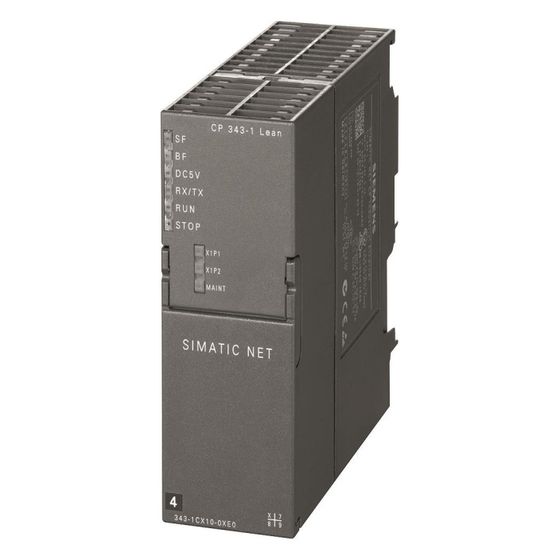 Siemens Kommunikationsprozessor CP 343-1 Lean 2x Industrial Ethernet 2x PROFINET 125x40x120mm 6GK73431CX100XE0