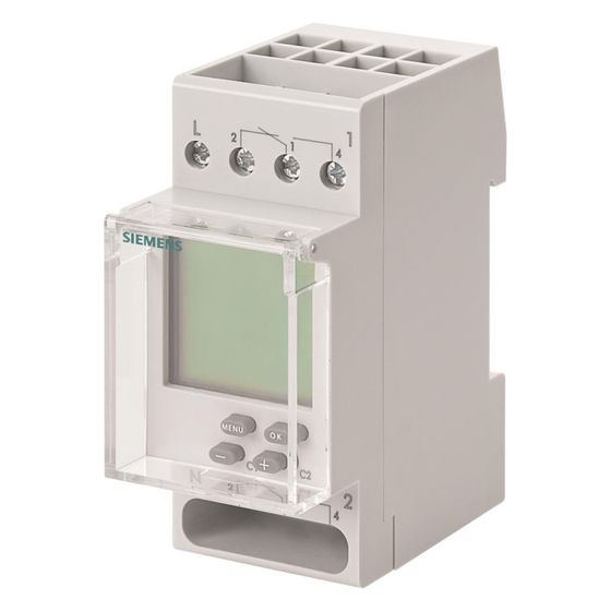Siemens Wochenzeitschaltuhr TOP Digital 2-Kanal 230V 16A 2TE 83x36x70mm 7LF45120