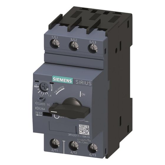Siemens Motorschutzschalter S00 1,4-2A Class10 Schraubanschluss 3RV20111BA10