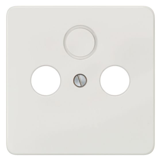 Siemens Antennen-Abdeckplatte DELTA profil 65x65mm Titanweiß für 1 Buchse 5TG1828-2