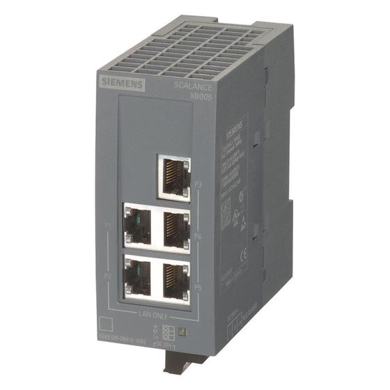 Siemens SCALANCE XB005 Industrial Ethernet Switch 5x RJ45 100Mbit/s IP20 100x45x87mm 6GK50050BA001AB2