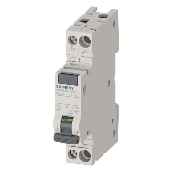 Siemens FI/LS-Schalter 5SV1316-7KK13 1P+N 13A 30mA Typ A C 6kA 1TE