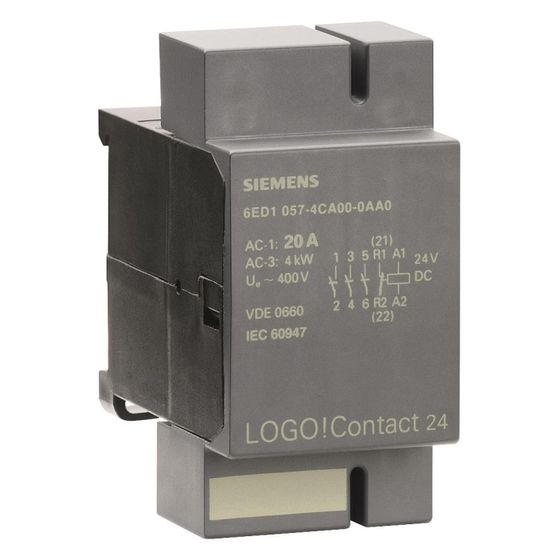 Siemens LOGO! Contact 24V Schaltmodul 20A mit 4 Relaisausgängen 72x36x55mm 6ED10574CA000AA0