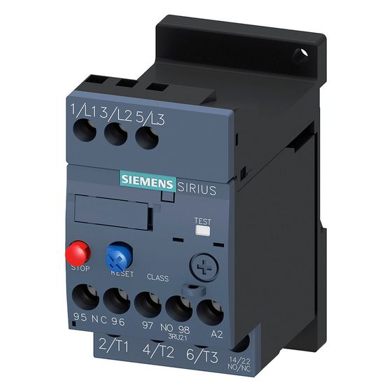 Siemens Überlastrelais 3RU2116-1DB1 2,2-3,2A CLASS 10 mit Hand-Automatik-Reset Schraubanschluss 3RU2116-1DB1