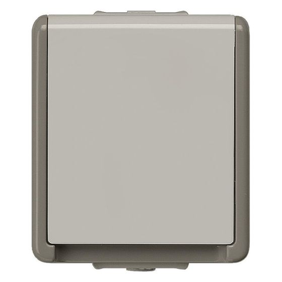 Siemens DELTA Aufputz-Schutzkontaktsteckdose 1fach mit Klappdeckel IP44 250V 16A Grau 5UB4711