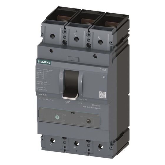Siemens 3VA1450-4EF32-0AA0 Kompaktleistungsschalter 3-polig 500A 36kA IP40 Schraubanschluss