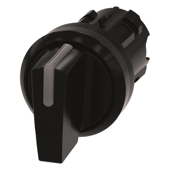 Siemens Knebelschalter beleuchtbar 3 Schaltstellungen 22,3mm Kunststoff schwarz IP67/IP69K 3SU1002-2BM10-0AA0