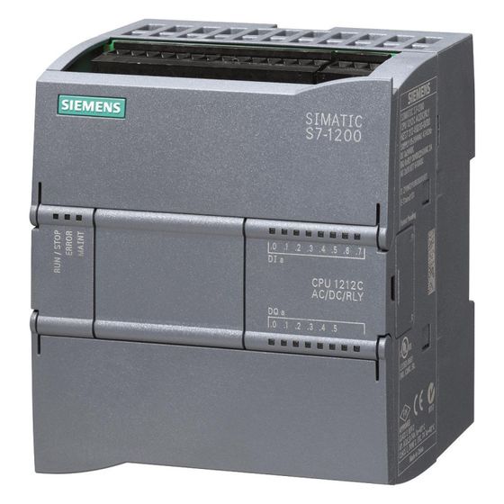 Siemens SIMATIC S7-1200 Kompakt CPU 1212C AC/DC/Relais 85-264V 8DI 6DO 2AI 6ES72121BE400XB0