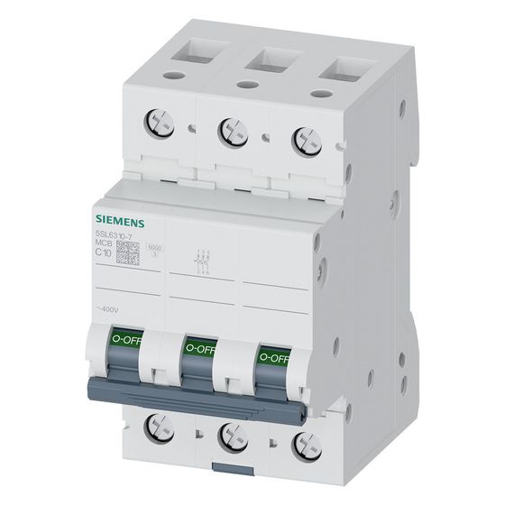 Siemens Sicherungsautomat 5SL6310-7 3-polig C 10A 400V 6kA