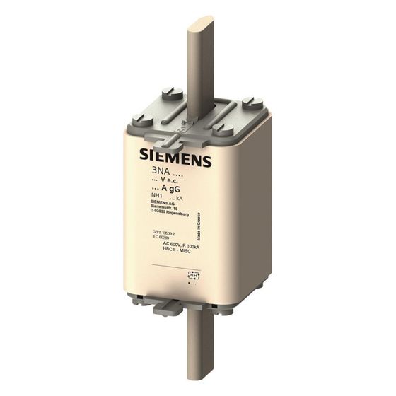 Siemens NH-Sicherungseinsatz NH1 200A 500V AC 440V DC gG Stirnkennmelder 3NA3140