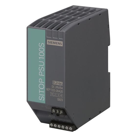 Siemens SITOP PSU100S Stromversorgung 24V 5A 144W IP20 125x50x120mm Schraubanschluss 6EP13332BA20