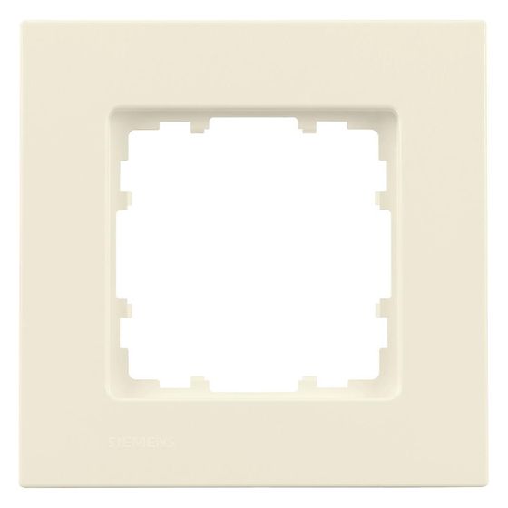 Siemens DELTA miro Rahmen 1-fach Holz glänzend Titanweiß 90x90mm 5TG11110