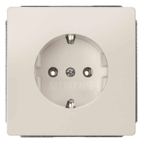 Siemens 5UB1853 DELTA style Schuko- ** Steckdose 10/16A 250V Abdeckpl. titan