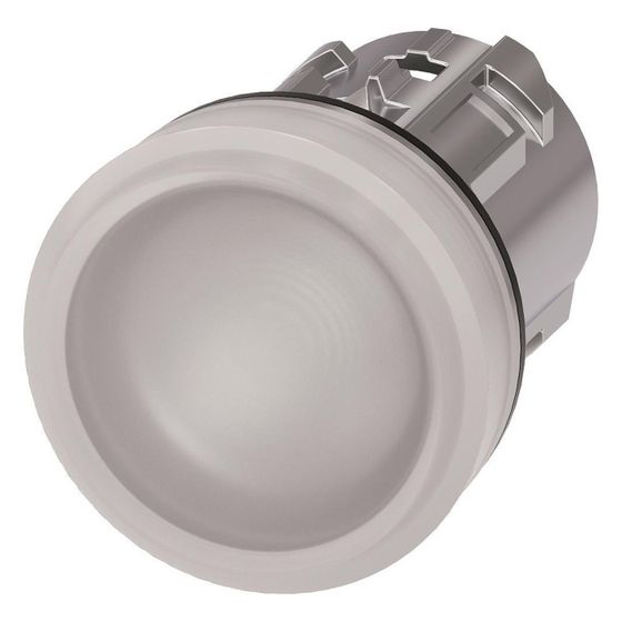 Siemens Leuchtmelder rund hoch weiß 22,3mm IP67/IP69K Kunststoff schwarz 3SU1051-6AA60-0AA0