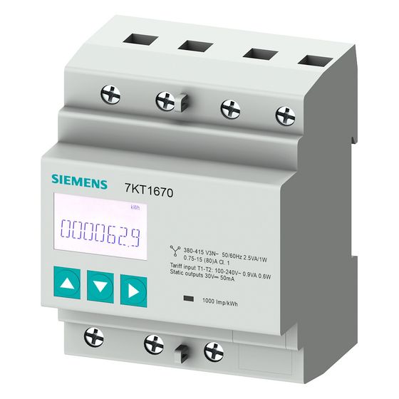 Siemens SENTRON 7KT PAC1600 Messgerät 80A Modbus S0 4TE IP40 7KT1665