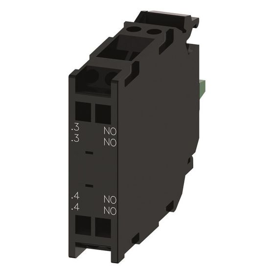 Siemens Kontaktmodul 3SU1400-1AA10-3DA0 mit 2 Schließern Frontbefestigung Federzuganschluss