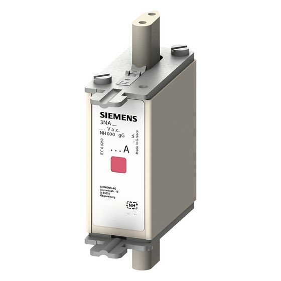 Siemens NH-Sicherungseinsatz 35A 500V AC 250V DC Baugröße NH000 Betriebsklasse gG 3NA7814