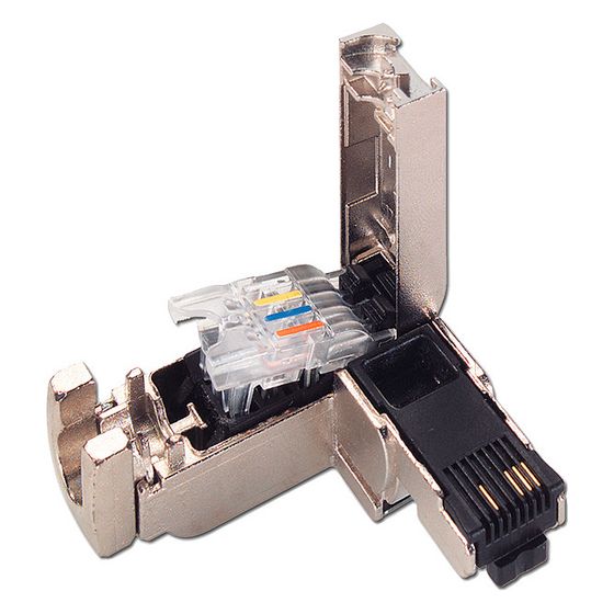 Siemens IE FC RJ45 Plug 90 FC-Stecker schnellkonfektionierbar 90 Grad Kabelabgang IP20 16x13,7x42mm 6GK1901-1BB20-2AA0