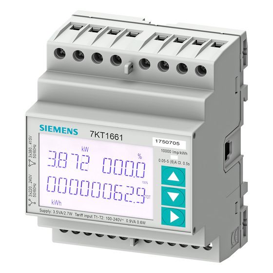 Siemens SENTRON Messgerät PAC1600 4TE Modbus S0 100A IP40 7KT1661
