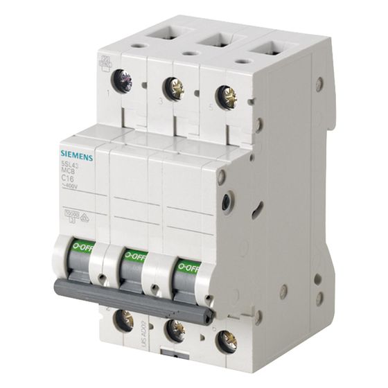 Siemens Leitungsschutzschalter 5SL4316-7 3-polig C16A 10kA 3TE 400V