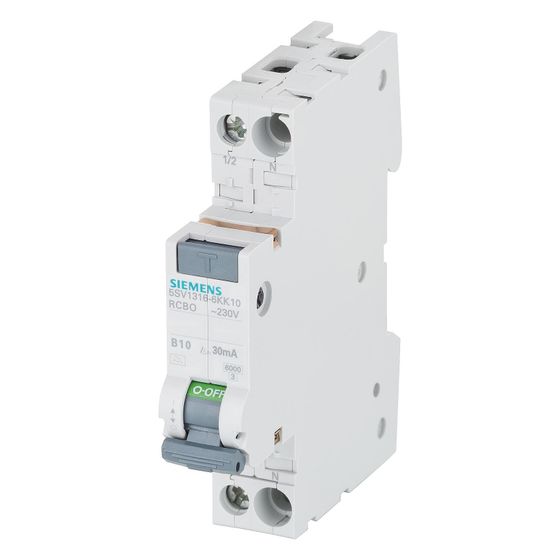 Siemens FI/LS-Schalter 5SV1 1 TE Typ A B10 30mA 6kA 230V 5SV1316-6KK10