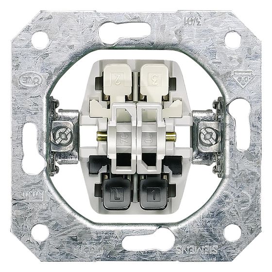 Siemens DELTA Jalousietaster Basiselement 2-polig 10A 250V Unterputz 70x70mm 5TA2114