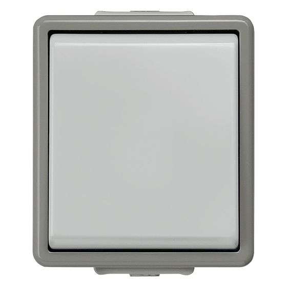 Siemens DELTA Fläche Taster 5TD4707 Aufputz IP44 10A 250V 1 Wechsler Grau 66x75x54mm