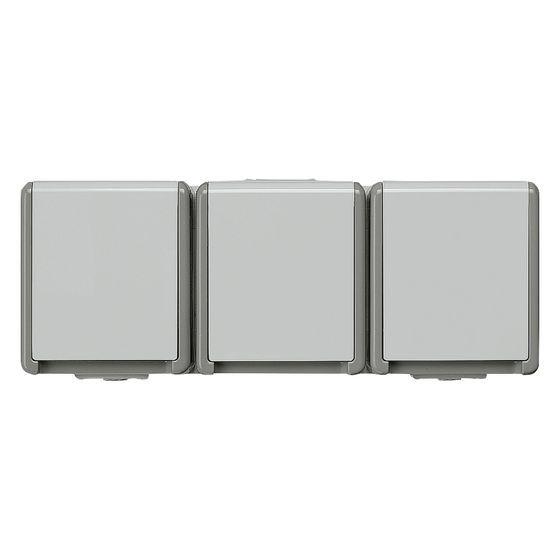 Siemens AP-Steckdose 3-fach IP44 16A 230V Lichtgrau 5UB4732