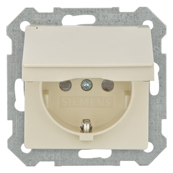 Siemens DELTA i-system Schutzkontakt-Steckdose mit Klappdeckel 16A 250V Elektroweiß Unterputz 5UB1907