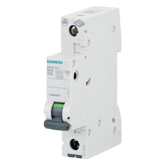 Siemens Leitungsschutzschalter 5SL6120-7 1-polig C 20A 6kA 230/400V 1TE