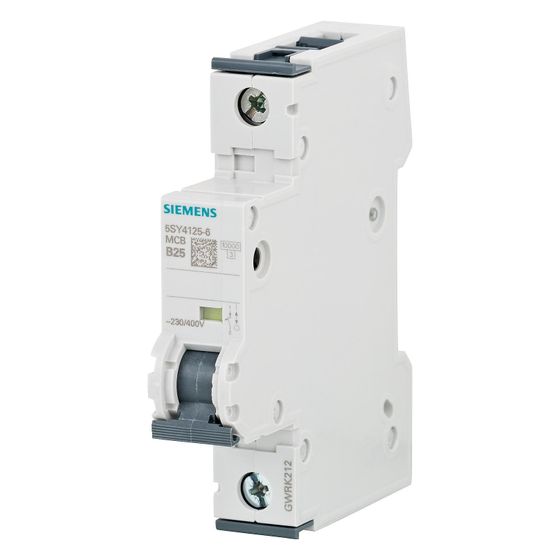 Siemens Leitungsschutzschalter 5SY4125-6 1-polig B 25A 10kA IP20