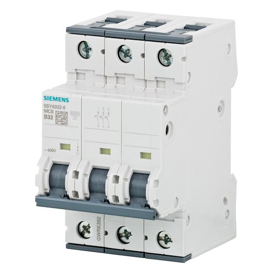 Siemens Leitungsschutzschalter 3-polig B 20A 10kA 3TE 5SY4320-6