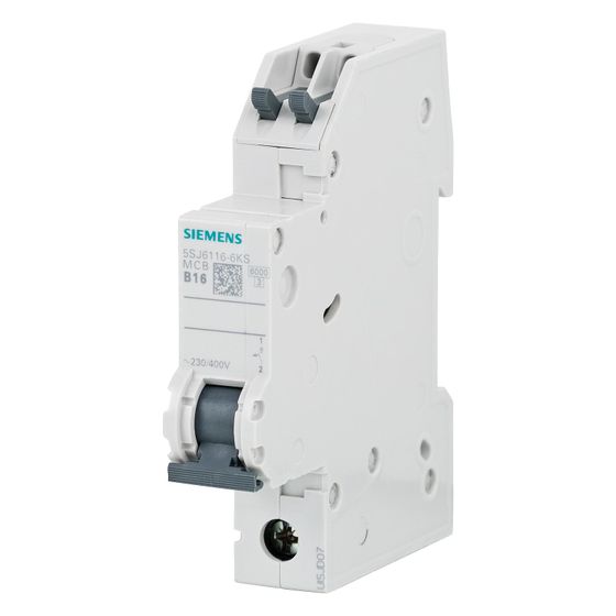 Siemens Leitungsschutzschalter 1-polig B16A 6 kA 5SJ6116-6KS