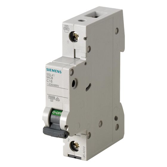 Siemens Leitungsschutzschalter 1-polig B16A 10kA IP20 1 Teilungseinheit 5SL4116-6