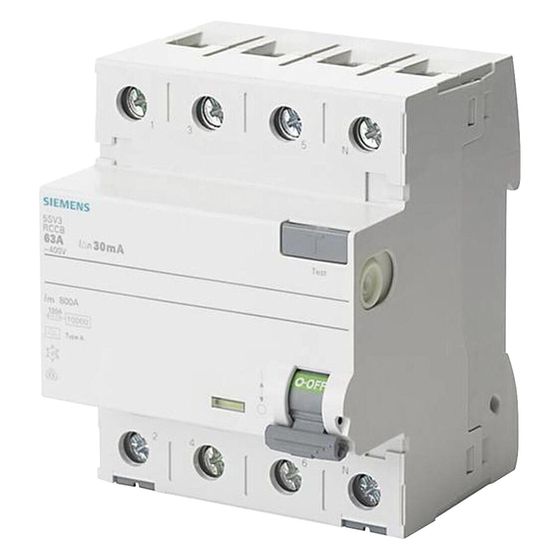 Siemens FI-Schutzschalter 5SV3 4-polig 40A 30mA Typ A 400V 4TE 5SV3344-6