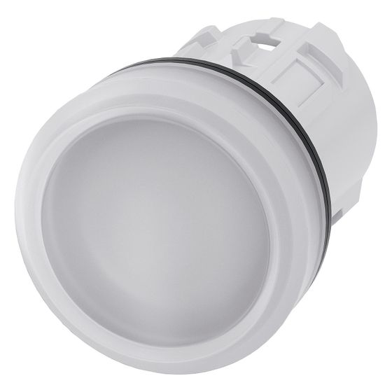 Siemens Leuchtmelder 3SU1001-6AA60-0AA0 rund weiß glatte Linse 22,3mm IP67/IP69K