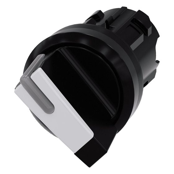 Siemens Knebelschalter 3SU1002-2BC60-0AA0, 22,3mm, IP67/IP69K, Kunststoff, Schwarz/Weiß