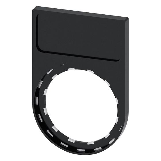 Siemens Schildträger flach abgerundet 29,8x44,8mm schwarz für Bezeichnungsschild 3SU1900-0AG10-0AA0
